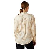 Thumbnail 2 of Ariat Women's Cricklade Blouse - Watercolor Horse Print