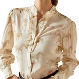 Thumbnail 3 of Ariat Women's Cricklade Blouse - Watercolor Horse Print