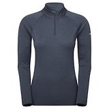 Thumbnail 1 of Montane Women's Dart Zip Neck Long Sleeved Baselayer - Eclipse Blue