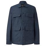 Thumbnail 1 of Belstaff Men's Tumbled Melange Linen Forge Jacket - Dark Ink