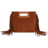 Thumbnail 1 of Penelope Chilvers Women's Fringe Handy Suede Bag - Chestnut