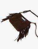 Thumbnail 2 of Penelope Chilvers Women's Fringe Handy Suede Bag - Ebony
