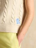 Thumbnail 6 of Joules Women's Deuce Cable Knitted Vest - Cream