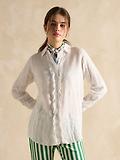 Thumbnail 2 of Joules Women's Selene Linen Ruffle Shirt - White