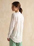Thumbnail 3 of Joules Women's Selene Linen Ruffle Shirt - White