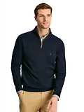 Thumbnail 3 of Joules Men's Hillside Quarter Zip Knit Jumper - Navy