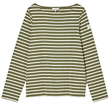Thumbnail 1 of Joules Women's Harbour Long Sleeve Top - Green Stripe