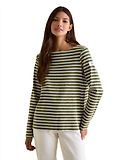 Thumbnail 3 of Joules Women's Harbour Long Sleeve Top - Green Stripe