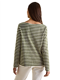 Thumbnail 4 of Joules Women's Harbour Long Sleeve Top - Green Stripe
