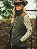 Thumbnail 11 of Joules Women's Braemar Luxe Showerproof Diamond Quilted Gilet - Green