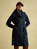Thumbnail 2 of Joules Women's Harpsden Waterproof Long Hooded Raincoat - Navy