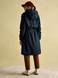 Thumbnail 3 of Joules Women's Harpsden Waterproof Long Hooded Raincoat - Navy