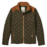 Thumbnail 1 of Joules Women's Braemar Luxe Showerproof Diamond Quilted Coat - Khaki Green