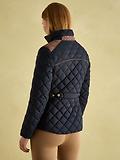 Thumbnail 3 of Joules Women's Braemar Luxe Showerproof Diamond Quilted Coat - Navy