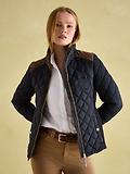 Thumbnail 4 of Joules Women's Braemar Luxe Showerproof Diamond Quilted Coat - Navy