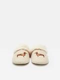 Thumbnail 5 of Joules Women's Slippet Luxe Embroidered Slippers - Natural Dachshund