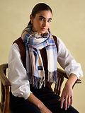 Thumbnail 3 of Joules Women's Langtree Scarf - Cream & Blue