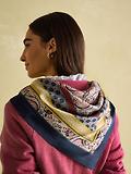 Thumbnail 3 of Joules Women's Bloomfield Silk Scarf - Mix Print
