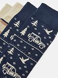 Thumbnail 4 of Joules Men's Kingsbury Socks 2 Pack UK 7-12 - Navy/Oatmeal