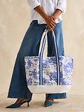 Thumbnail 6 of Joules Women's Promenade Canvas Beach Bag - Blue Toile