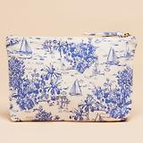 Thumbnail 3 of Joules Women's Carrywell Zip Pouch - Blue Toile