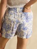 Thumbnail 5 of Joules Women's Linen Shorts - Blue Toile