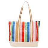 Thumbnail 1 of Joules Women's Promenade Canvas Tote Bag - Multi Stripe