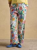 Thumbnail 2 of Joules Women's Relaxed Wide Leg Trousers with Linen - Multi Floral