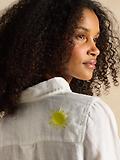 Thumbnail 8 of Joules Women's Set Match Tennis Theme 100% Linen Shirt - Chalk