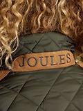 Thumbnail 9 of Joules Women's Braemar Luxe Showerproof Diamond Quilted Coat - Khaki Green