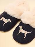 Thumbnail 2 of Joules Women's Slippet Luxe Embroidered Slippers - Navy Labrador