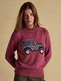 Thumbnail 2 of Joules Women's Rutland 4x4 Knitted Intarsia Jumper - Pink