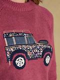 Thumbnail 4 of Joules Women's Rutland 4x4 Knitted Intarsia Jumper - Pink