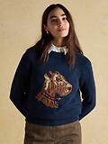 Thumbnail 2 of Joules Women's Monty Dog Knitted Intarsia Jumper - Navy