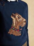 Thumbnail 4 of Joules Women's Monty Dog Knitted Intarsia Jumper - Navy