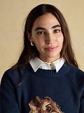 Thumbnail 6 of Joules Women's Monty Dog Knitted Intarsia Jumper - Navy