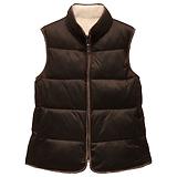 Thumbnail 1 of Joules Women's Reversible Faux Fur Padded Gilet - Brown/Cream