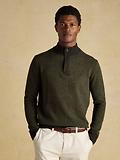 Thumbnail 2 of Joules Men's Highland Quarter Zip Knit Jumper - Dark Green