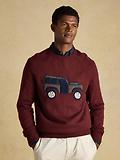 Thumbnail 2 of Joules Men's 4x4 Intarsia Crew Neck Jumper - Burgundy Red