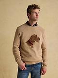 Thumbnail 2 of Joules Men's Irish Dog Crew Neck Jumper - Beige