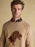 Thumbnail 5 of Joules Men's Irish Dog Crew Neck Jumper - Beige