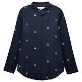 Thumbnail 1 of Joules Women's Elvina 4x4 Print Shirt - Navy
