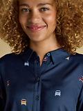 Thumbnail 4 of Joules Women's Elvina 4x4 Print Shirt - Navy