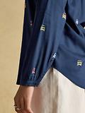 Thumbnail 6 of Joules Women's Elvina 4x4 Print Shirt - Navy