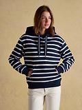 Thumbnail 2 of Joules Women's Milbourne Cotton Blend Hoodie - Navy & Cream Striped