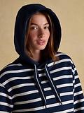 Thumbnail 6 of Joules Women's Milbourne Cotton Blend Hoodie - Navy & Cream Striped