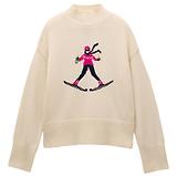 Thumbnail 1 of Joules Women's Abigail High Neck Ski Jumper - Cream