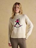 Thumbnail 2 of Joules Women's Abigail High Neck Ski Jumper - Cream
