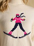 Thumbnail 4 of Joules Women's Abigail High Neck Ski Jumper - Cream