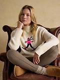 Thumbnail 8 of Joules Women's Abigail High Neck Ski Jumper - Cream